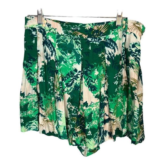 Elevenses Tropical Print Floral Skort Coulotte Anthropologie sz 10 - Picture 2 of 9